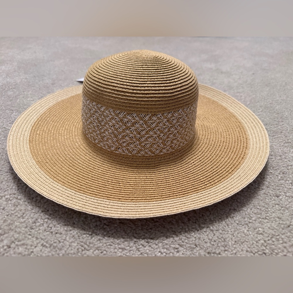 Liz Claiborne Two-Tone Straw Hat